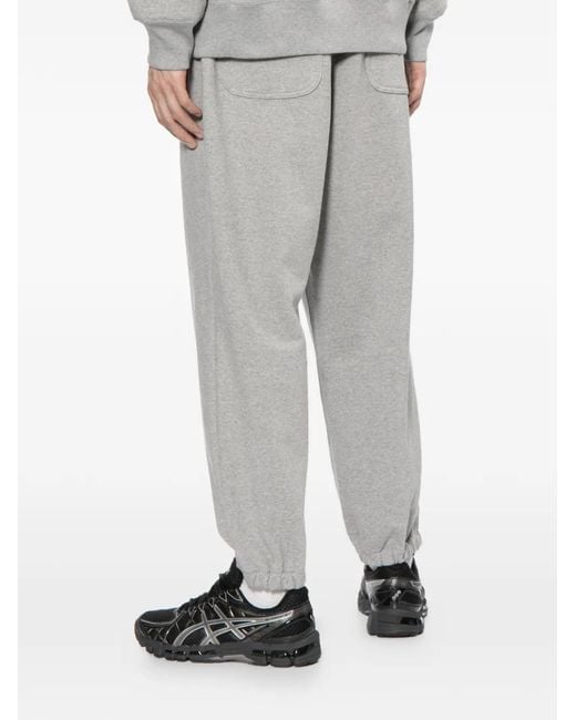 Comme des Garçons Gray Logo-Print Trousers for men
