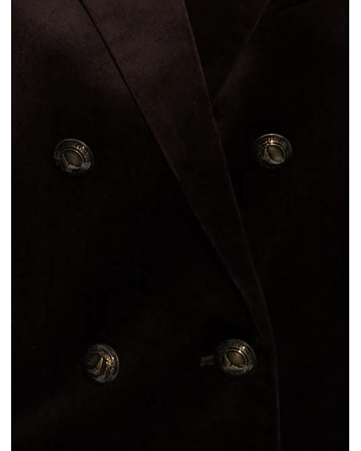 Zadig & Voltaire Black Doppelreihiges Sakko aus Samt