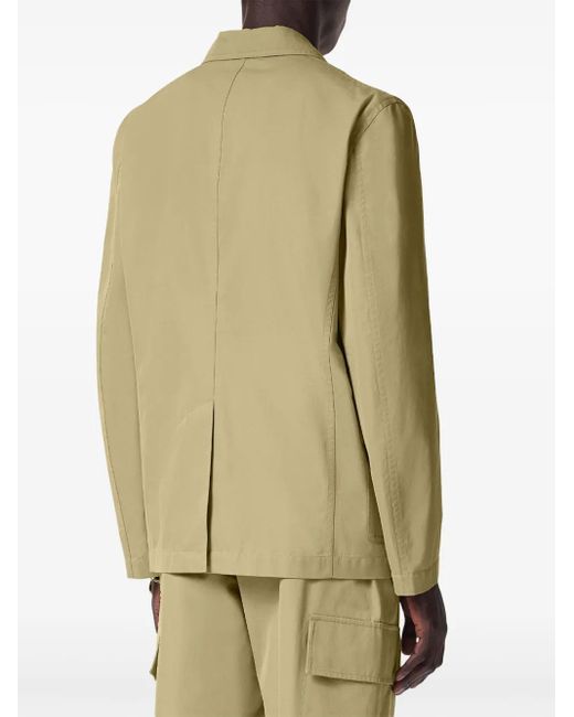 Versace Natural Single-Breasted Gabardine Blazer for men