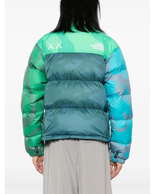 The North Face Green X Kaws Nuptse 1996 Jacke