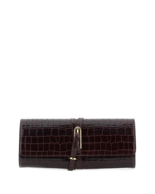 Liffner Brown Leather Clutch Bag