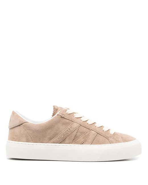 Moncler Pink Monaco M Suede Sneakers