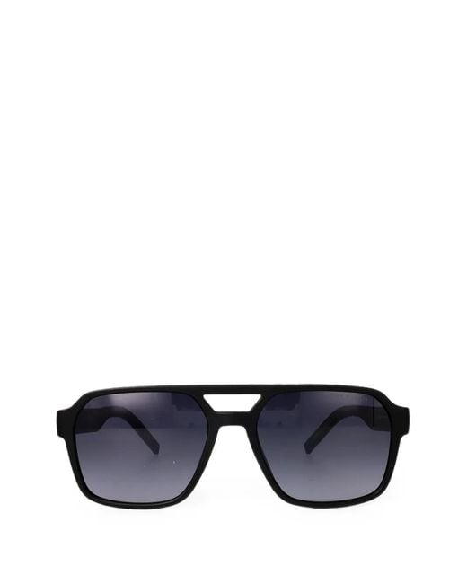 Tommy Hilfiger Black Pilot-Frame Double-Bridge Sunglasses for men