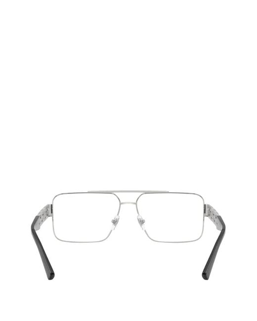 Versace Brille Mit Eckigem Logo in White für Herren