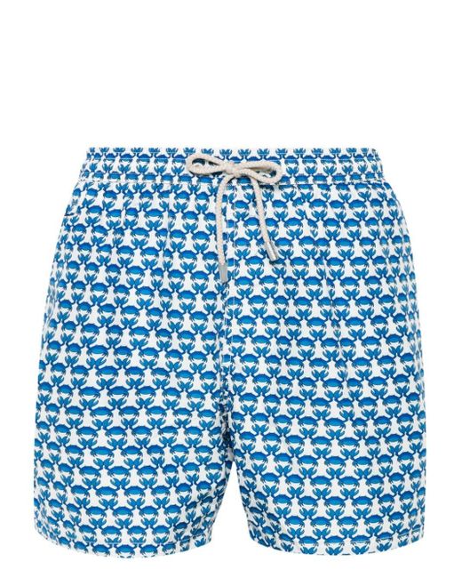 Mc2 Saint Barth Blue Crabs-print Swim Shorts for men