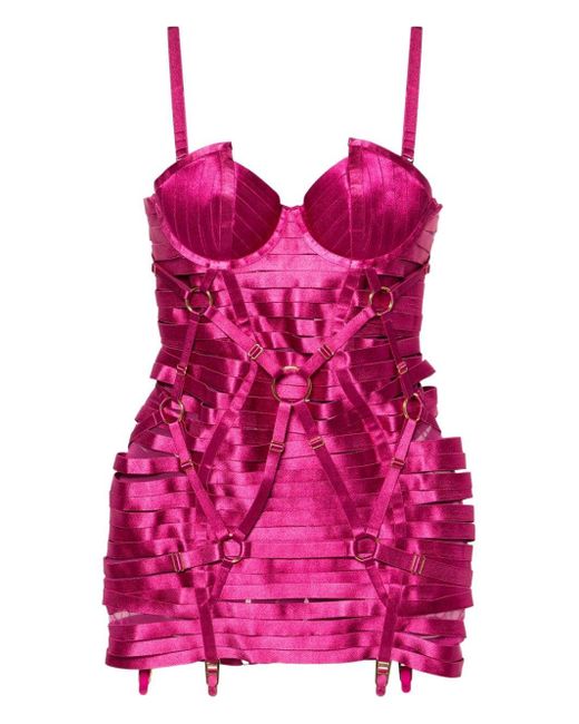 Vestido corto Angela Bordelle de color Pink