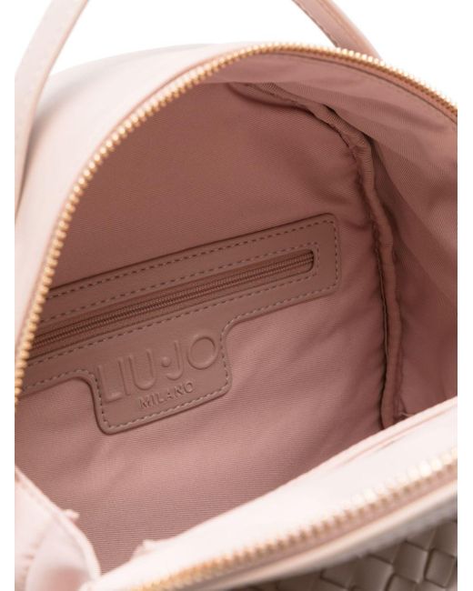 Liu Jo Logo-plaque Interwoven Backpack Pink