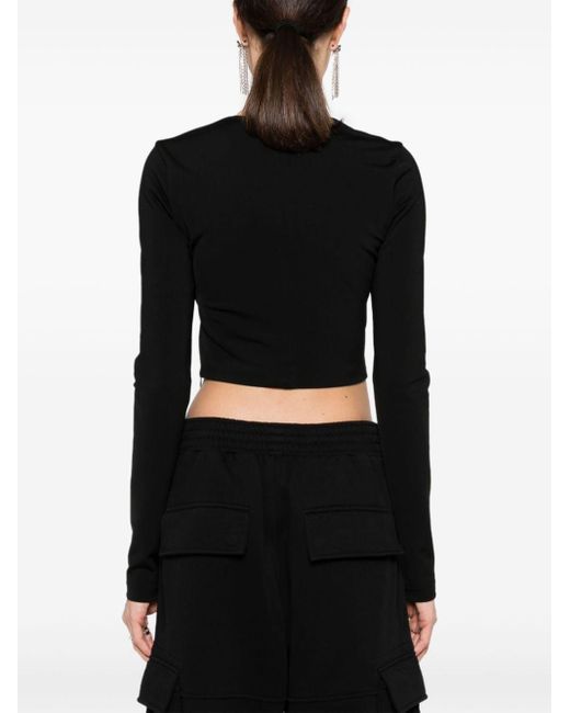 Givenchy Black Square-neck Cropped Top