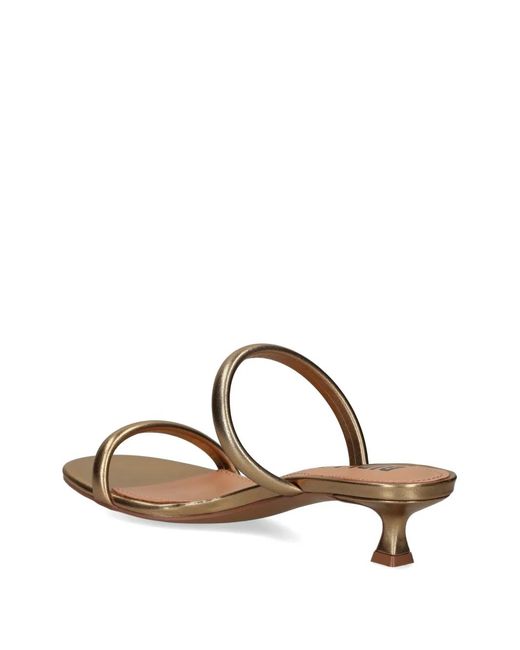 Bibi Lou Musa Metallic-Effect Leather Sandals