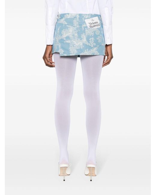 Minifalda Foam con motivo en jacquard Vivienne Westwood de color Blue