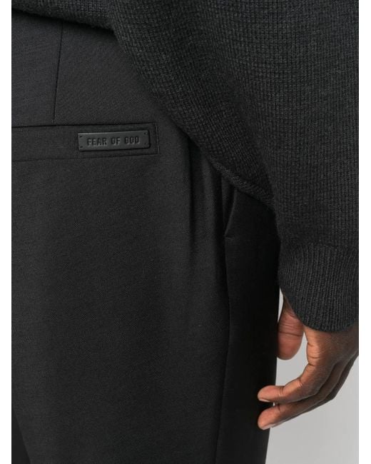 メンズ Fear Of God プリーツ テーパードパンツ Black