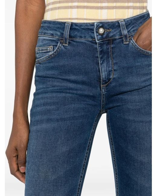 Liu Jo Blue Stretch Flared Jeans