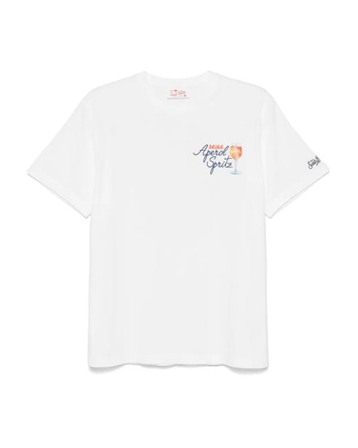 Mc2 Saint Barth T-Shirt Met Grafische Print in het White voor heren