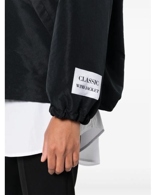 Moschino Black Patch-Detail Hooded Jacket