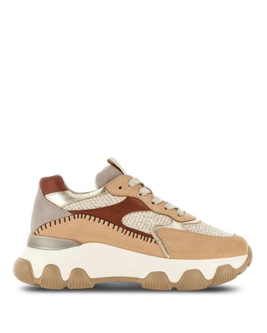 Hogan Natural Hyperactive Panelled Suede Sneakers