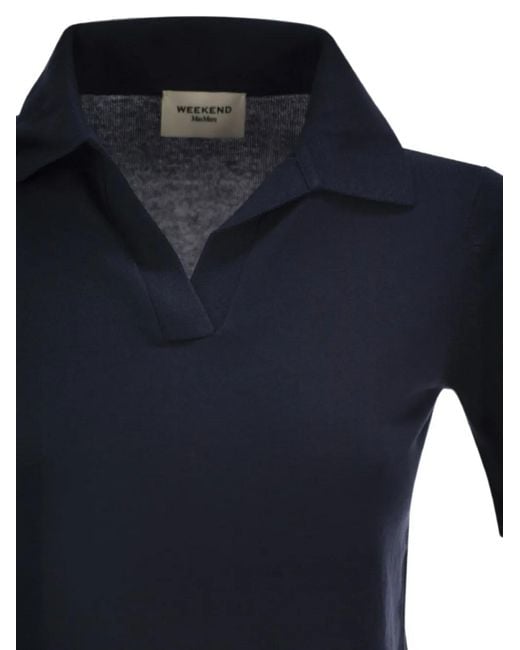 Weekend by Maxmara Blue Short-Sleeve V-Neck T-Shirt