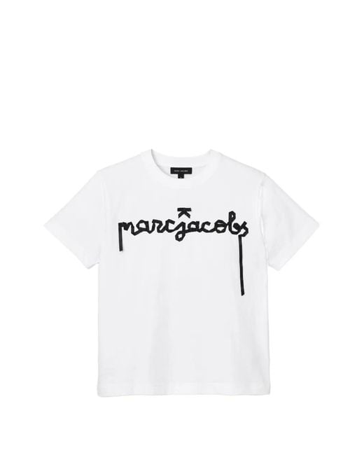 Marc Jacobs ロゴ リボン Tシャツ ホワイト | Lyst