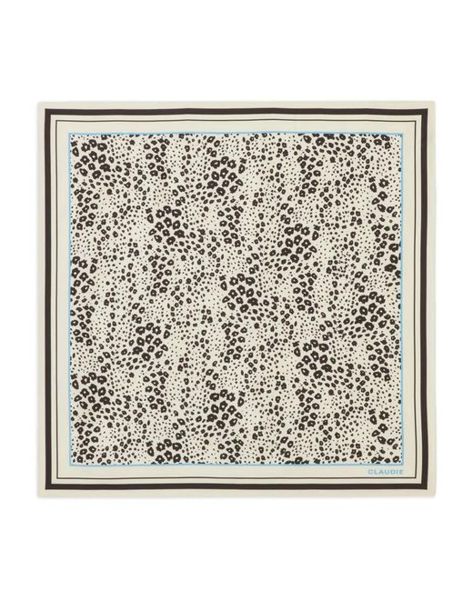 Claudie Pierlot Metallic Leopard Silk Scarf