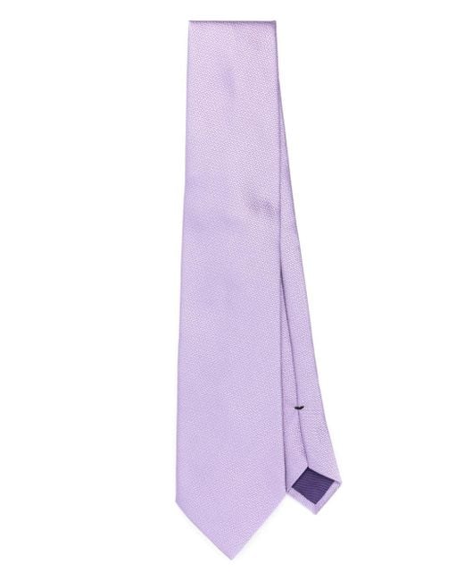 Cravatta con design intrecciato di Tom Ford in Purple da Uomo