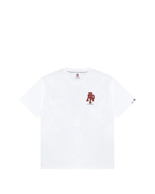 Aape By A Bathing Ape White Graphic T-Shirt for men