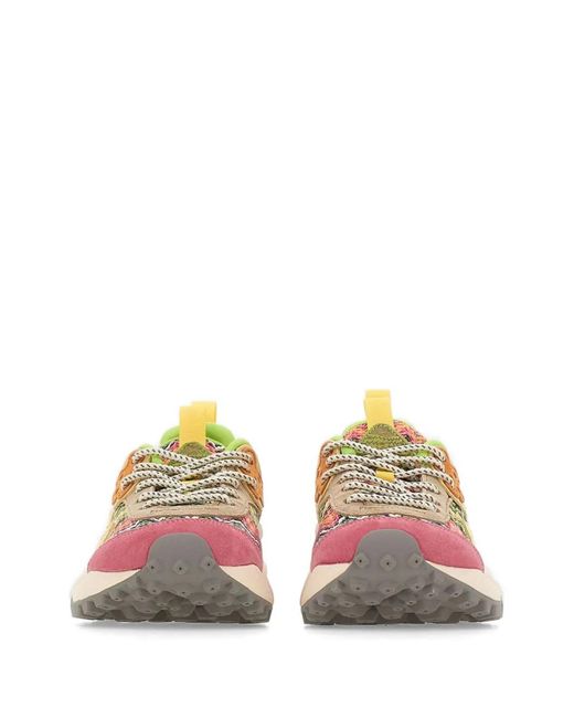 Flower Mountain Natural Kotetsu Floral-Details Sneakers