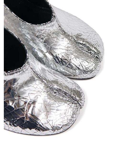 Maison Margiela White Tabi Broken Morror High Pumps