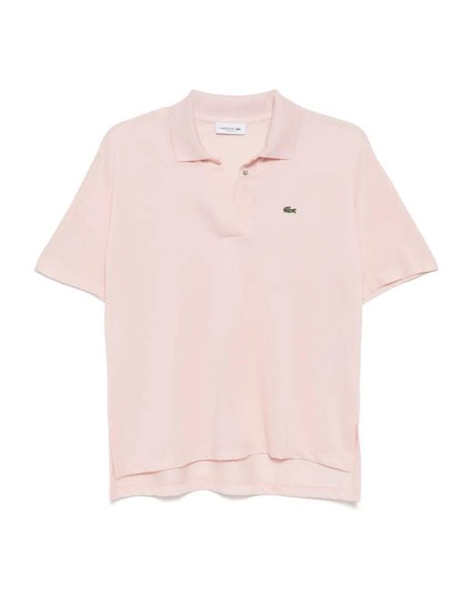 Lacoste Pink Fluid Piqué Polo Top
