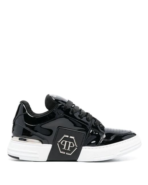 Philipp Plein Black Super Street Low-Top Sneakers