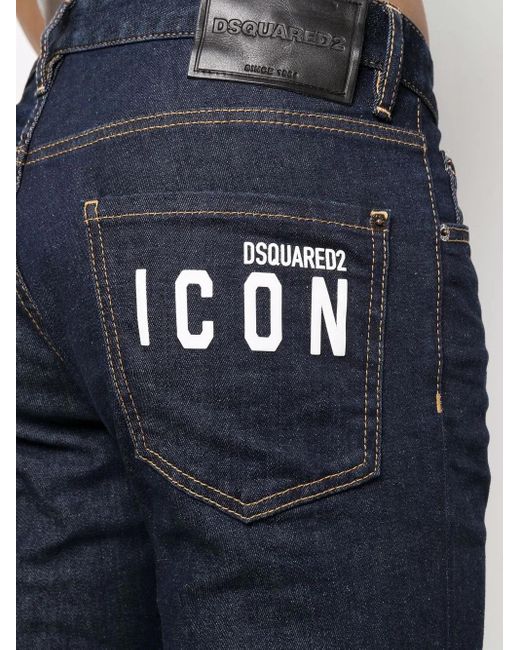 DSquared² Straight Jeans in het Blue voor heren