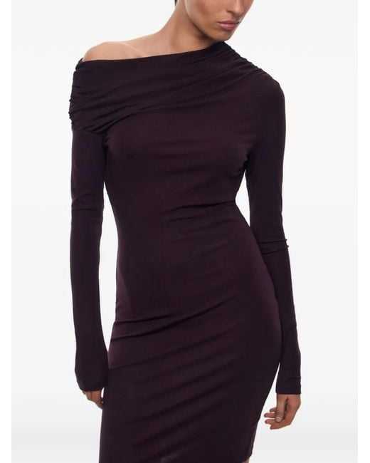 12 STOREEZ Purple Asymmetric Mini Dress