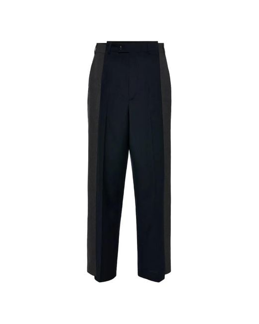 Maison Margiela Blue Spliced Tailored Trousers for men