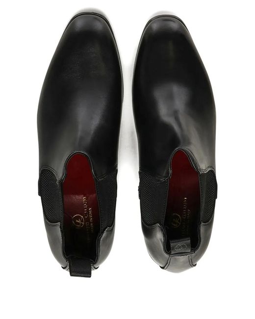 Giuliano Galiano Black Elvis Chelsea Boots for men