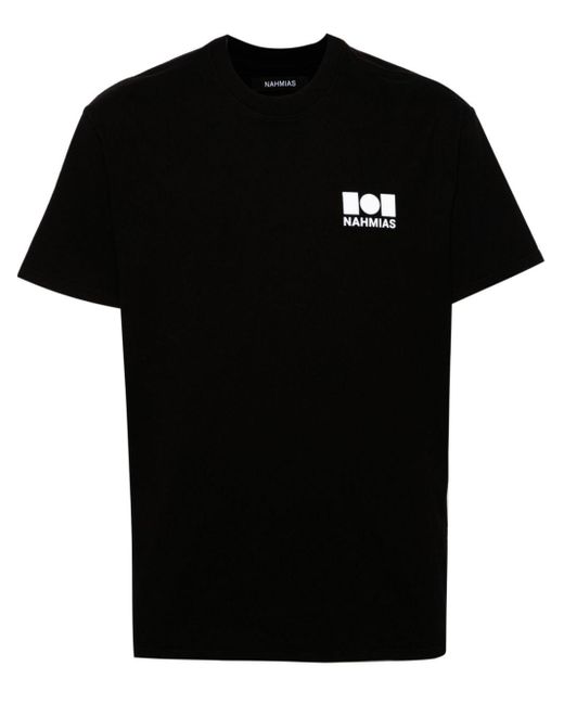 NAHMIAS Black Logo-print Cotton T-shirt for men