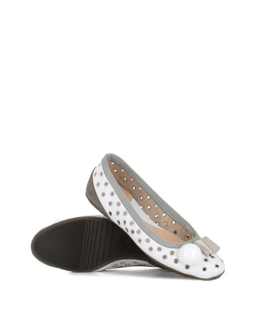 Dove Nuotano Gli Squali Becky フラットシューズ White