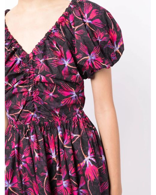 Vestido Cecile con estampado floral Ulla Johnson de color Purple