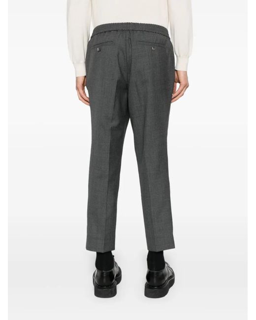 AMI Gray Grey Virgin Wool Trousers for men