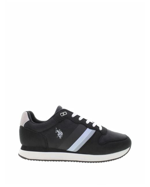 U.S. POLO ASSN. Black Stripe-Detail Sneakers for men