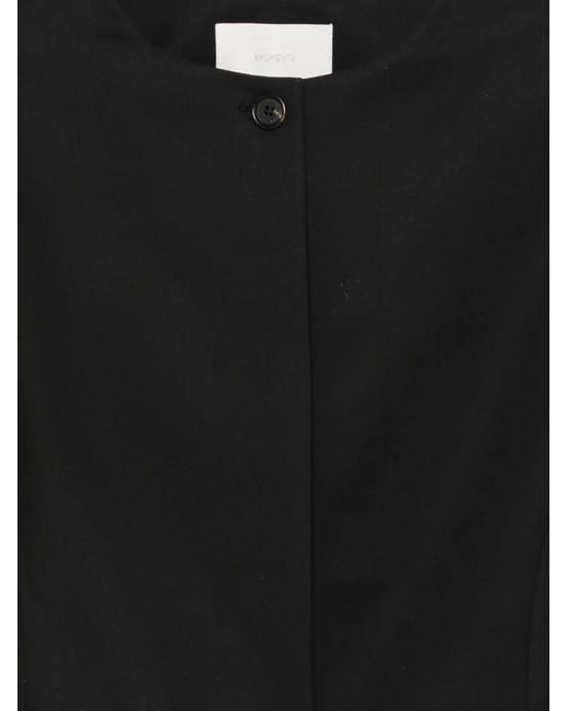 Amomento Black Button-Up Jacket