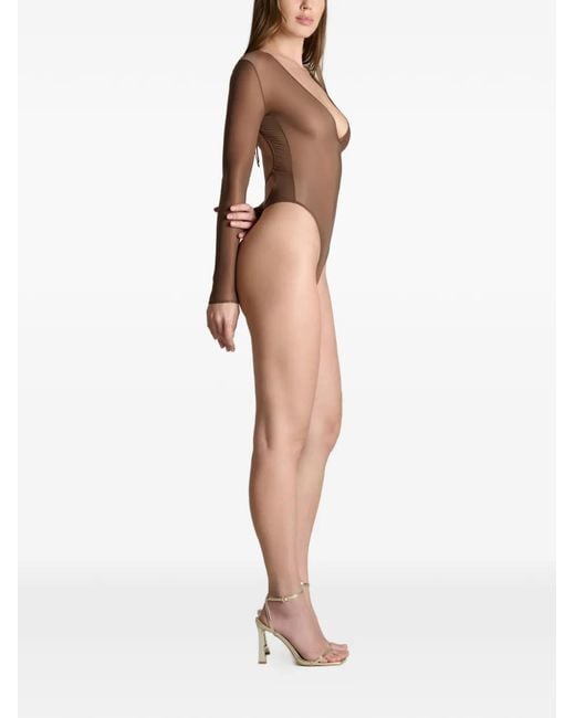 Maison Close Brown French Kiss Light Bodysuit