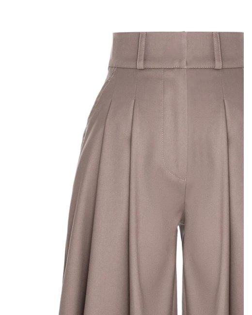 Hamza Brown Kimi Pleated Shorts