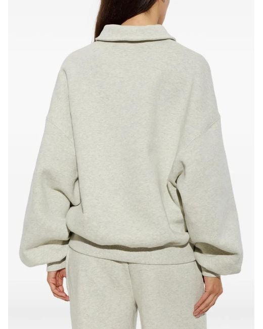 ROTATE BIRGER CHRISTENSEN White Logo-Patch Sweater