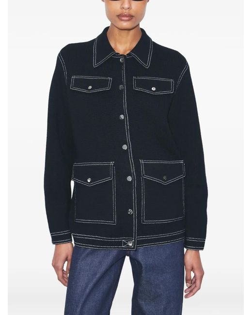 Tory Burch Black Topstitch Jacket