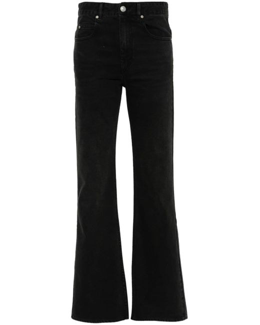 Isabel Marant Black Belvira High-rise Bootcut Jeans