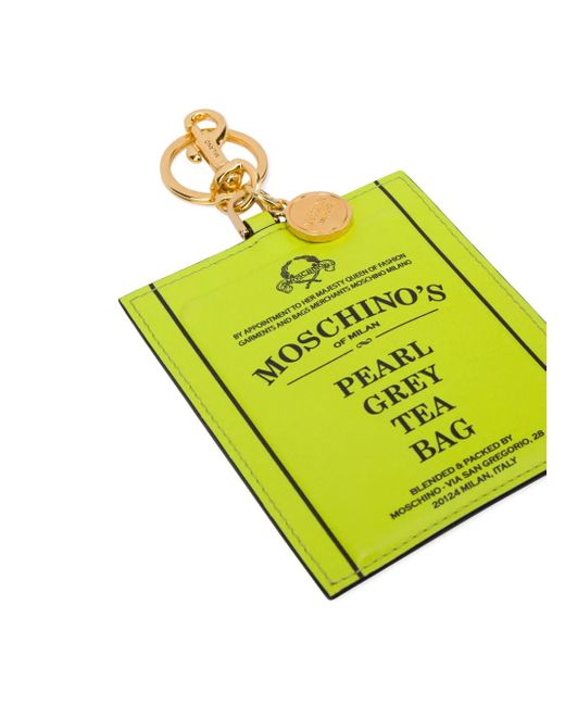 Moschino Yellow Leather Keyring