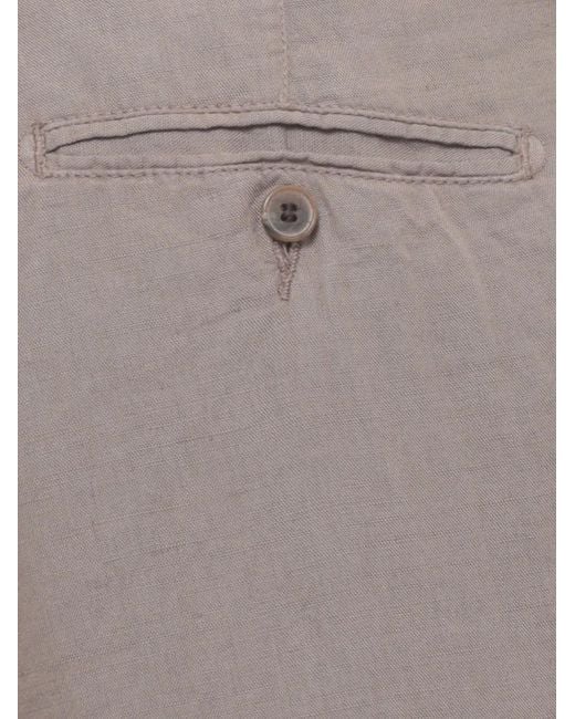 Myths Gray Internal-Drawstring Bermuda Shorts for men
