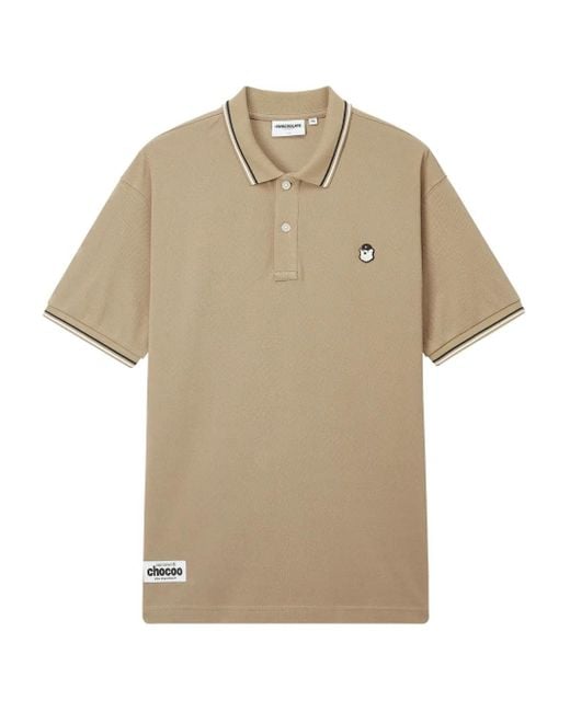 Chocoolate Natural Logo-Patch Polo Shirt for men