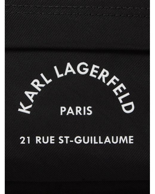 Karl Lagerfeld Black Rue St-Guillaume Belt Bag for men