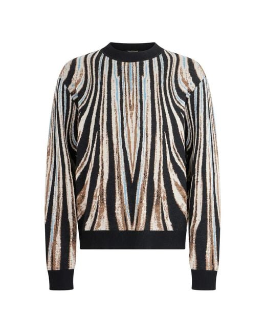 Roberto Cavalli Black Tiger-Print Sweater for men