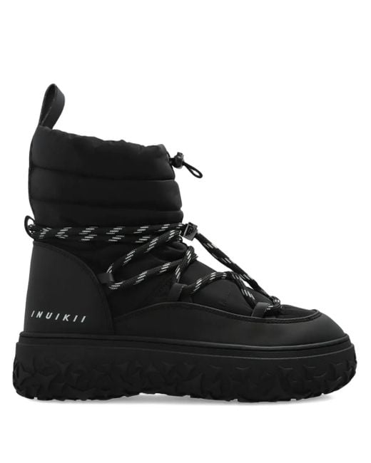 Inuikii Black Technical Performance Lace-Up Sneakers