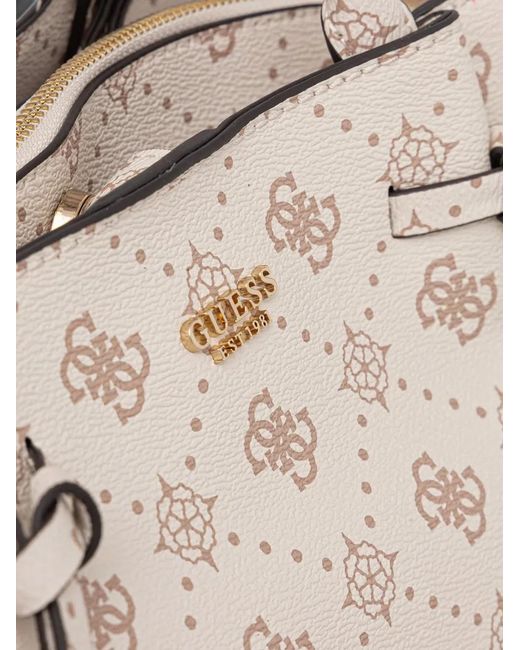 Guess Natural Logo-Print Tote Bag